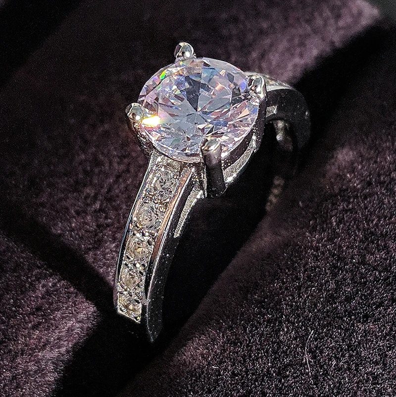 Женское кольцо из серебра 925 пробы с индивидуальным дизайном R743|engagement ring|925 sterling