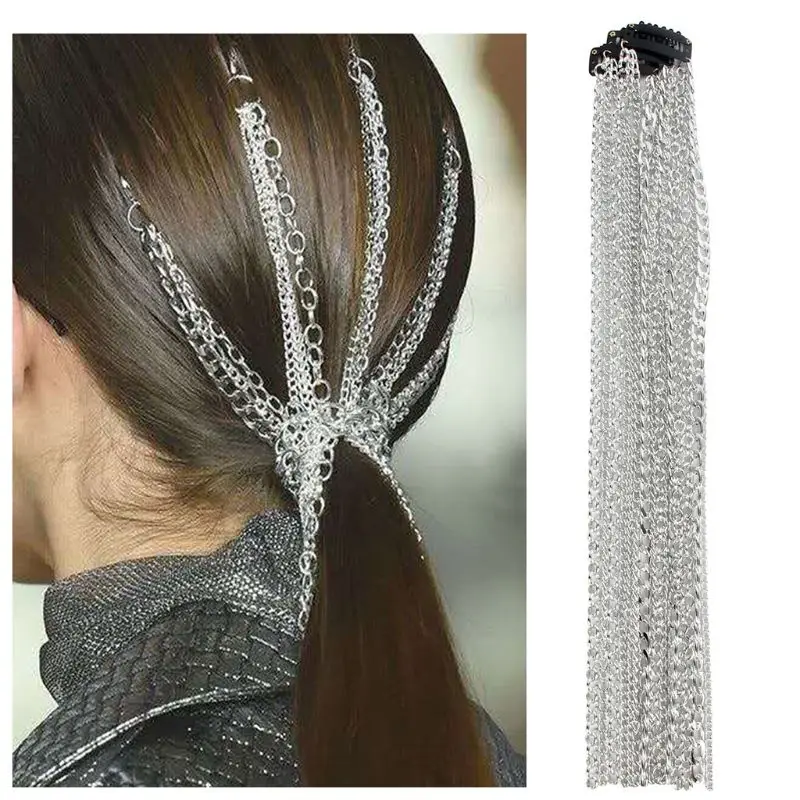 Простые женские волосы украшение для головы в виде цепочки уличная Фотография реквизит ювелирные изделия Модные женские цепи с кисточками головные уборы