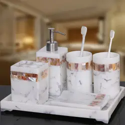Современный натуральный корпус для ванной комнаты набор из пяти предметов высокого класса рот чашка мойка креативный набор для ванной