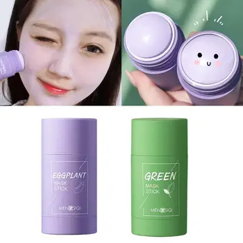 

Oil Control Green Tea Anti-Acne Eggplant Mask Solid and Pores Blackhead Moisturizing Mask Mud Skin Care Fine M6P0