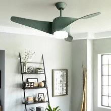 52 дюймов деревянные светодиодный потолочный вентилятор с пульт дистанционного управления светом Управление инвертор воздуха 220 V Спальня деревянный потолочные вентиляторы лампа светодиодный лампы Ультра-тихий