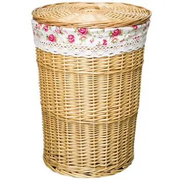 

Sturdy rattan storage basket large covered laundry bucket wicker fruit basket storage bucket storage woven basket rattan