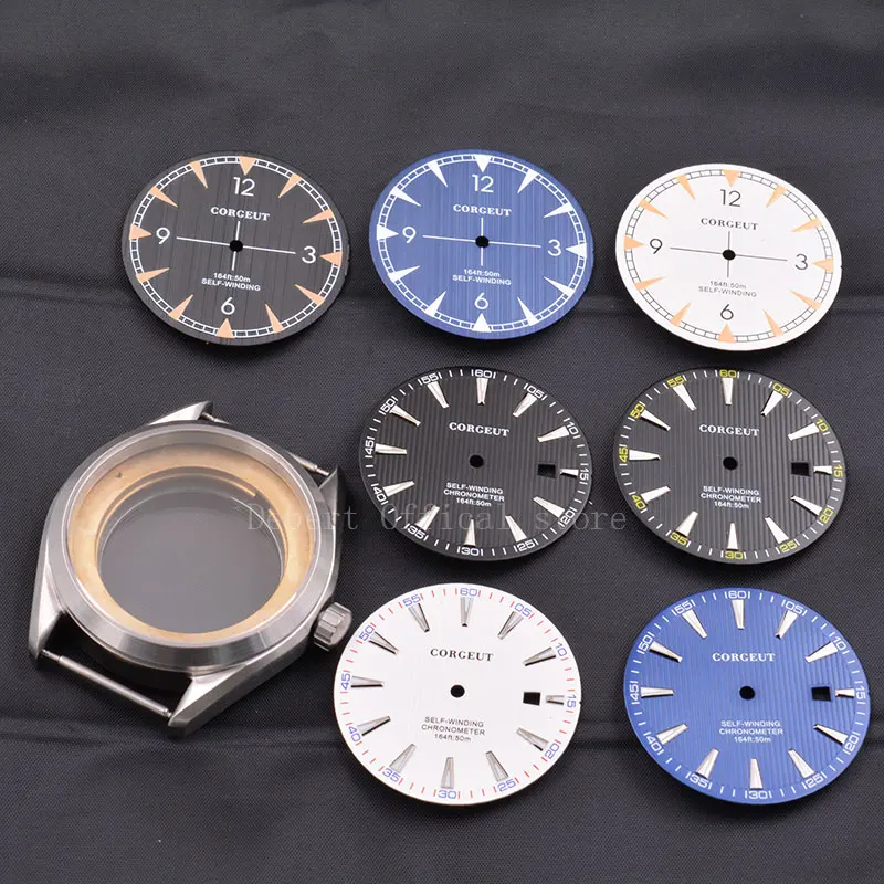 

New watch part dial 7styles Dials Fit Miyota 8215/821A, Mingzhu/DG2813/3804 for mens Watch mechanical wristwatches high quality