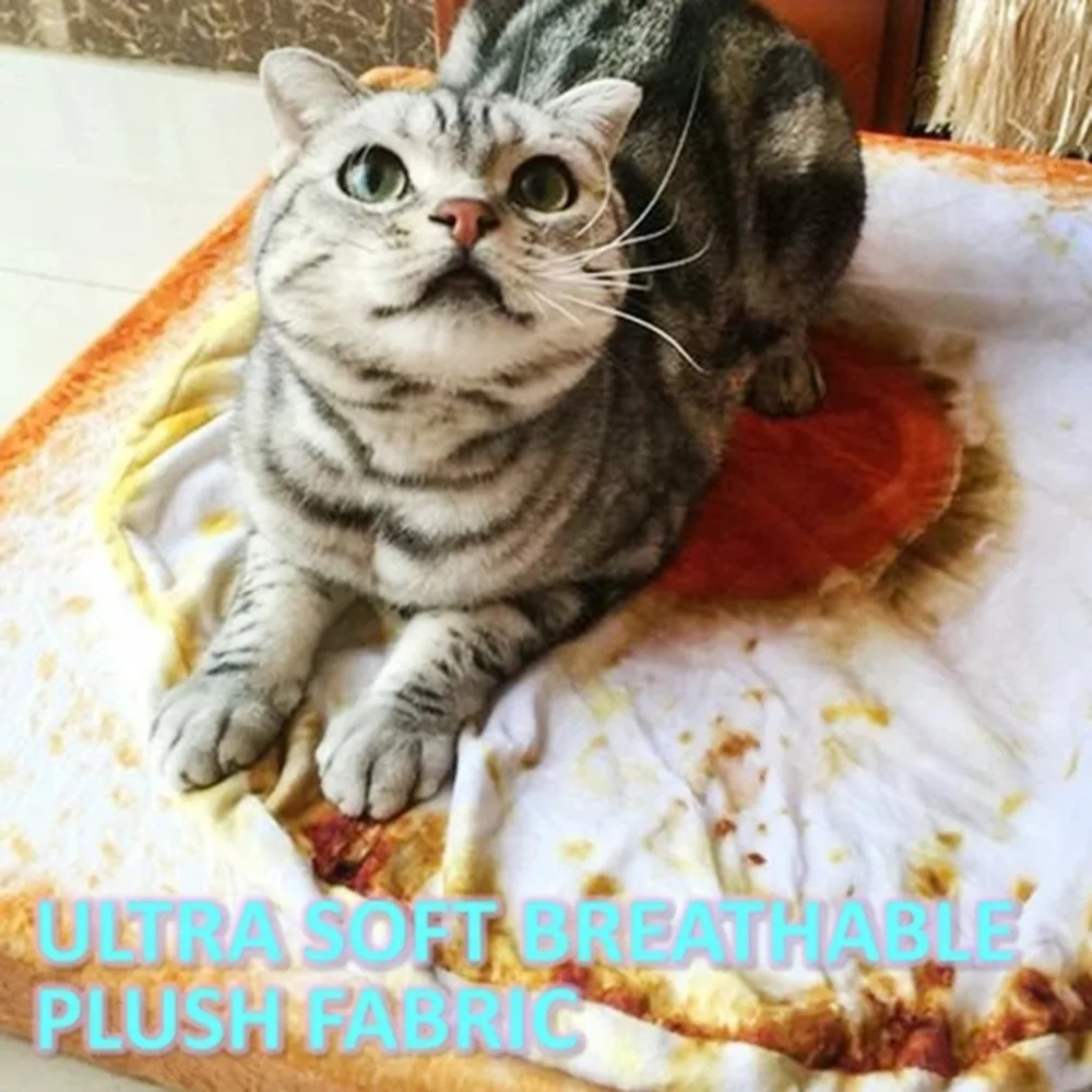 Pet bed dog cat pad blanket kennel durable soft toast bread pouch egg pad quilt cat pet pad set hondenmand donut 30N25 (16)