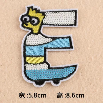 

100pcs/lot Fashion Beads Embroidered Patches Letter Ski Sports Designer Clothing Sewing Accessories DIY Wholesale