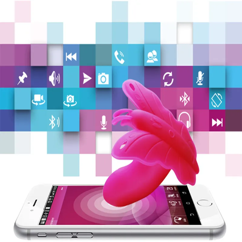 Wearable G-Spot Butterfly Vibrator Smartphone APP Remote Control Strap-on Pussy Massager Panties Clitoris Stimulator For Women