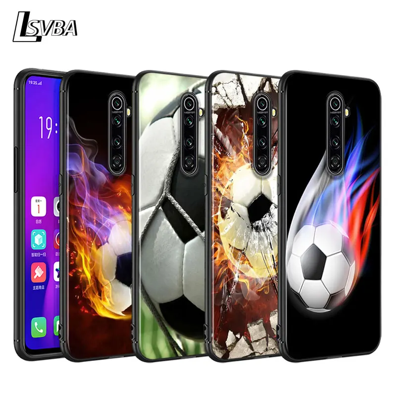 Черный чехол Fire Football для OPPO Reno ACE 2 F Z 10X Zoom F11 F9 F7 A7 R9S K3 K5 Pro Realme C2 телефона|Бамперы| |