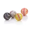 Juya DIY Metal Ball Beads Supplies Micro Pave Hollow Ball Charm Beads For Women Natural Stones Bracelets Earrings Jewelry Making ► Photo 2/6