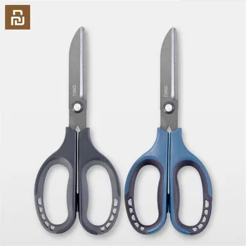 

Youpin DELI Scissors Teflon coated Curved Cutter Head Hollow handle Soft-touch home office scissor hand craft scissors stationer