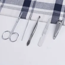 Новые 5 шт/упаковка, шт./компл. педикюр инструменты Нержавеющая сталь ушной Пинцет ногти Clipper Файл ножница по уходу за ногтями шлепанцы Маникюр чехол SCI