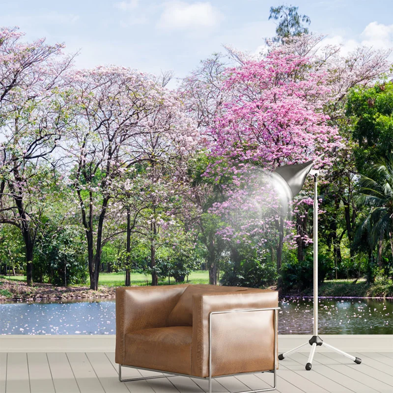 

Drop Shipping Customize Any Size 3D Fresh Landscape Orest Oil Painting Wallpaper Bedroom Living Room Sofa Large Mural Wallpaper