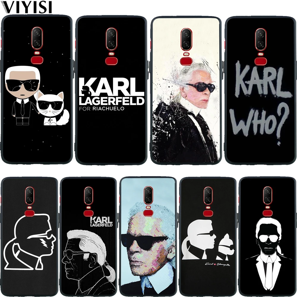 

Phone Case Fashion Karl Lagerfeld For Oneplus 7 Pro For Oneplus 6T 6 5 5T Coque Black Soft Silicone Cover Etui Funda Capinha