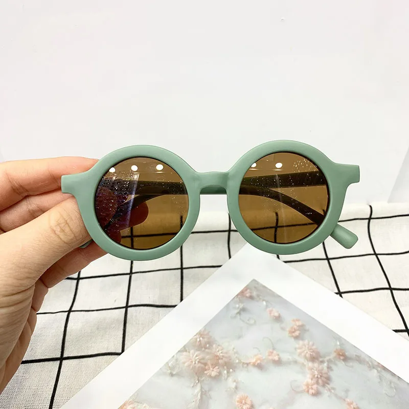 Retro Kids Sunglasses Uv400 Beach Uv Protection Baby Girl Boy Sunglasses Round Frame Outdoor Children Glasses