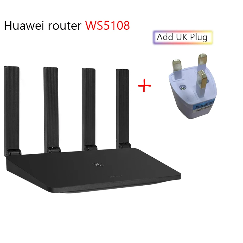 Add UK Plug Huawei маршрутизатор WS5108 11AC MU-MIMO Wi-Fi ретранслятор 100 мегабит 2,4G/5G Двухдиапазонные 5dBi антенны с высоким коэффициентом усиления 1167 Мбит/с 1 ГГц - Цвет: Add UK Plug