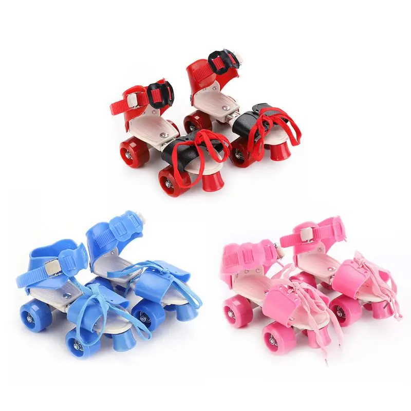 

Children Adjustable Double Row Four Wheels Roller Skates Kids Outdoor Skating