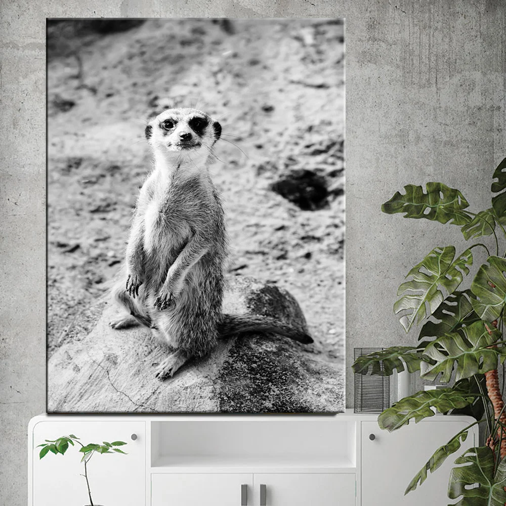 Canvas-Painting-Cute-Baby-Animal-Canvas-Art-Print-and-Poster-Nursery-Woodlands-Meerkat-Nordic-Wall-Picture (1)