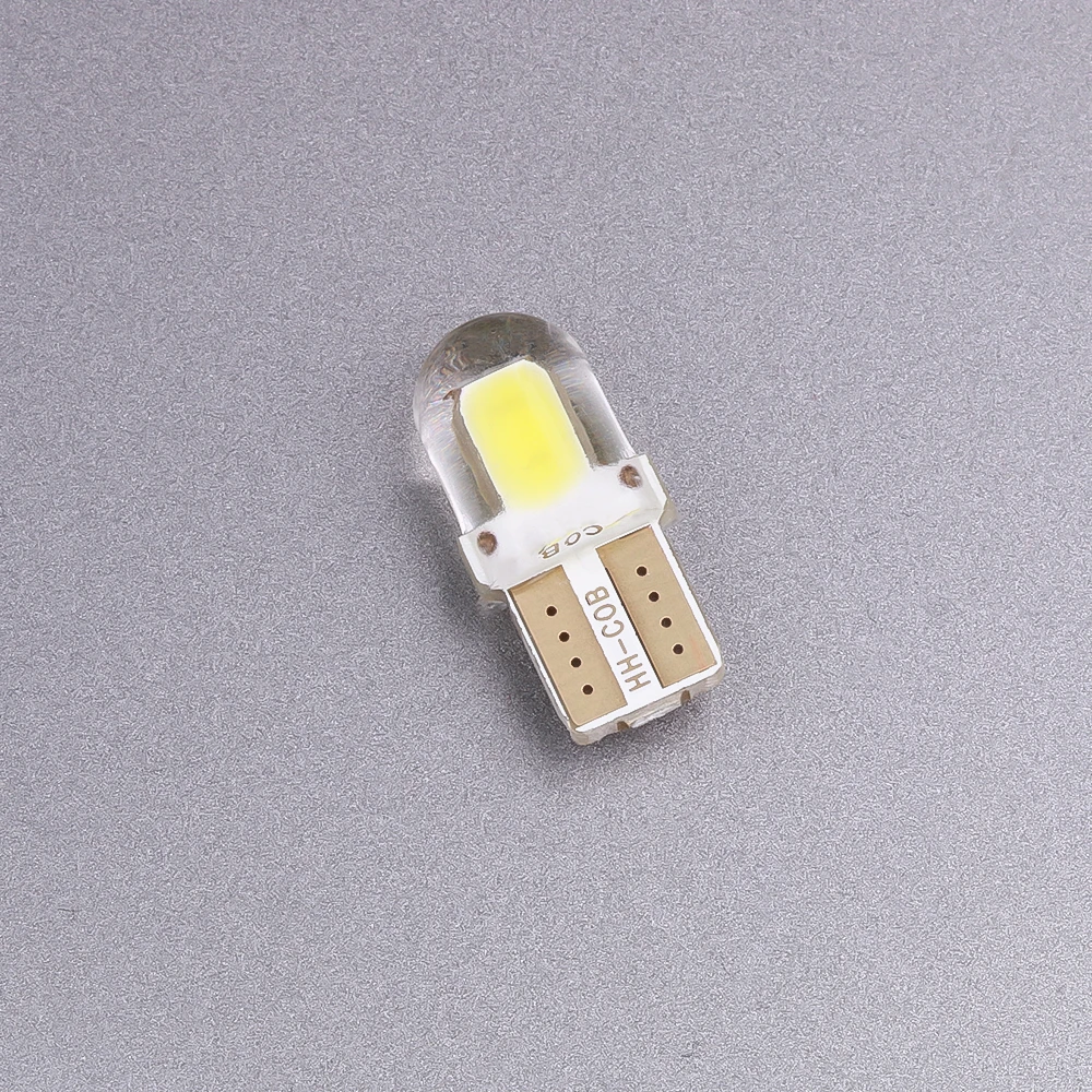 10 шт. 4 чипы COB светильник светодиодный W5W T10 194 168 W5W 4SMD для парковки Клин для лампы габаритный фонарь с can-bus Силиконовое защитное покрытие для автомобильных лицензии светильник