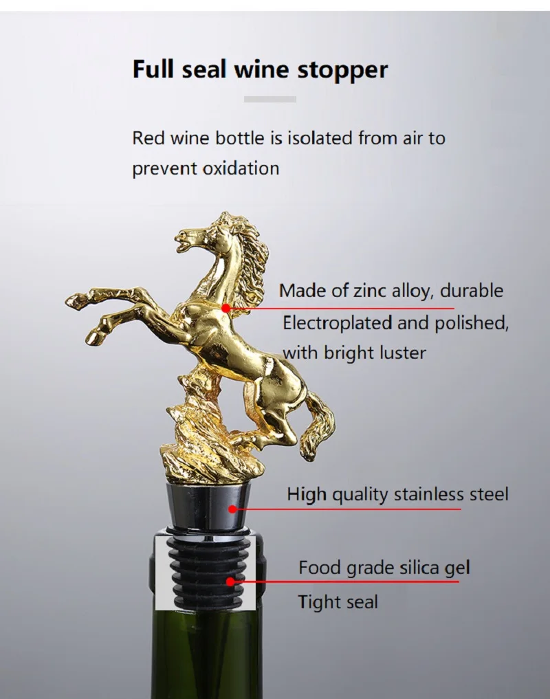 Bouchon De Vin Personnalisé Bouchon De Bouteille De Vin Personnalisé Avec Initiale WishDeco | Plaqué Or Rose, étanche Pour Vin/champagne | Cadeau Pour Amateur De Vin