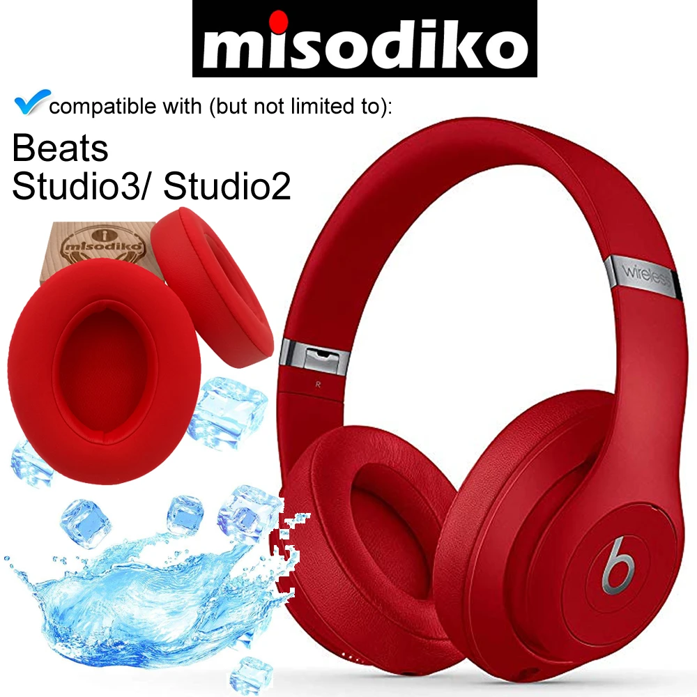 Misodiko [обновленный охлаждающий гель] Сменные амбушюры для Beats Studio 3, студийные 2,0 Накладные наушники, ремонтные амбушюры