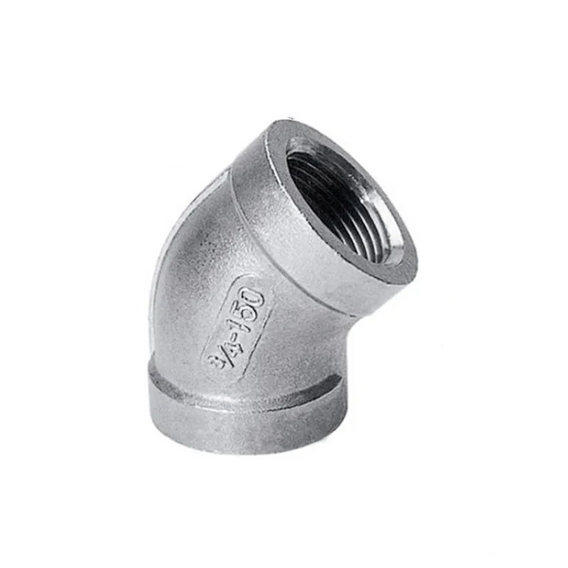 

BSPT 3/4" DN20 Female Thread Stainless Steel SS304 45 Degree Elbow Max 150 psi Pipe Elbow Fittings For Water Gas Oil