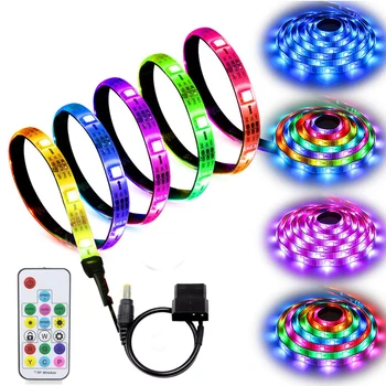 

RGB LED Lights Strip for PC Computer Case Addressable LED Strip Kits with RF Remote Controller SATA Decoration tape Light 1m 2m