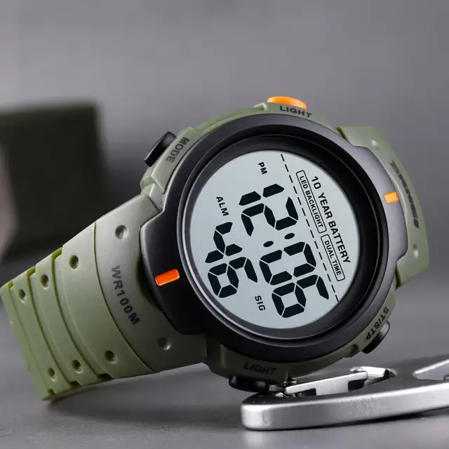 SKMEI уличные спортивные часы 100 м водонепроницаемые цифровые часы мужские модные светодиодные секундомер наручные часы мужские часы Reloj Hombre 1