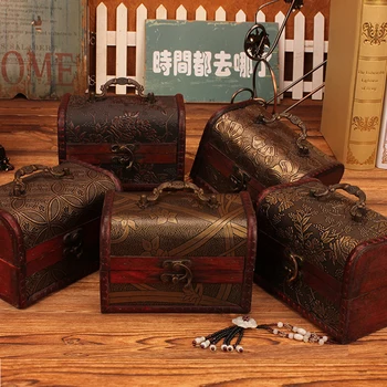

Classic Antique Wooden Jewelry Storage Box Cosmetic Box Ornaments Vintage Wooden Craved Boxes Jewelry Box