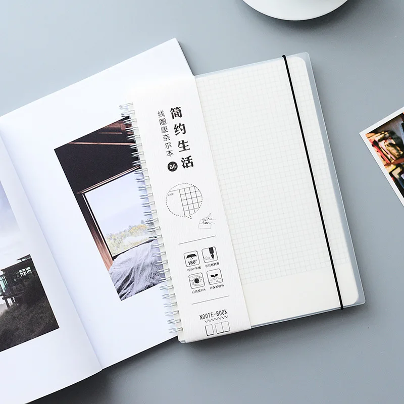 

Korean Coil Notebooks and Journals Memo Pad School Office Stationery A5 B5 Creative Simple Diary Cornell ledger Office Supplies