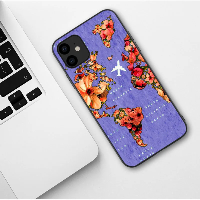 World Map Travel Just Go Soft Phone Cases for iPhones 11 Pro Max 2019 plane silicone Cover For iPhones 6s 7 8 Plus XR XS Max X World Map Travel Just Go Soft Phone Cases for iPhones 11 Pro Max 2019 plane silicone Cover For iPhones 6s 7 8 Plus XR XS Max X