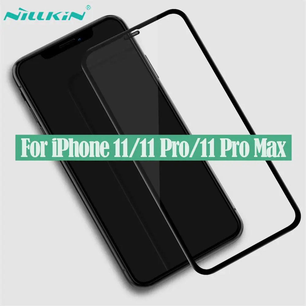 Comprar Para iPhone 11 11 Pro Max (5,8 6,1 6,5) vidrio templado Protector de pantalla de cobertura completa Nillkin 3D CP + Max película de vidrio para iPhone 11
