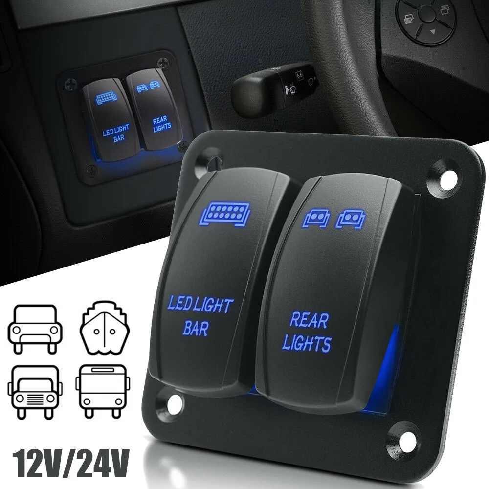 Новый 12 V/24 V клавишный переключатель панель 5 Pin вкл/выкл тумблер управления LED