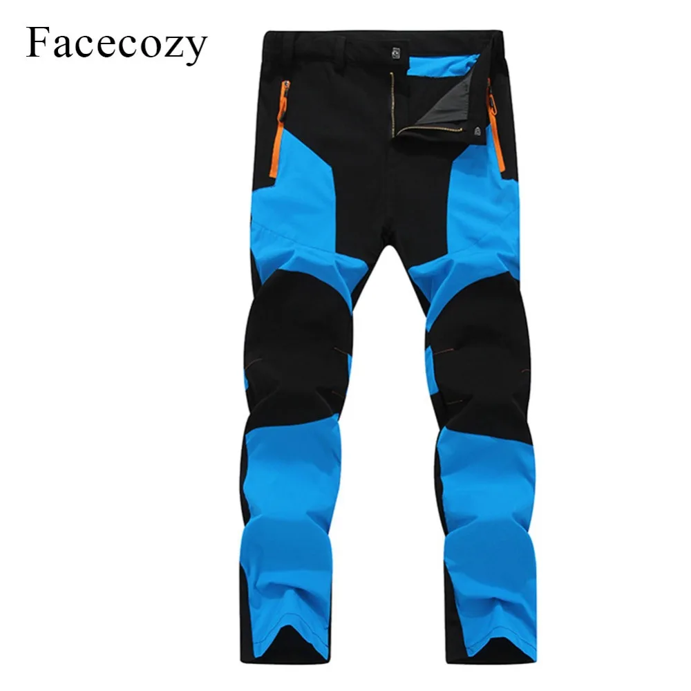 Новинка мужские быстросохнущие походные брюки Facecozy для улицы лоскутные