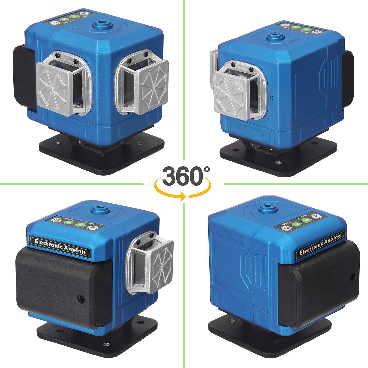 US $106.59 Multifunctional 3D 12 Lines Laser Level Tool Vertical Horizontal Lines with 5 Autoleveling Function with English broadcast