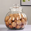 Vertical Pattern Glass Sealed Jar Candy Glass Jar Pumpkin-shaped Tea Tin Moisture-proof Storage Bottle Honey Lemon Storage Jar 1