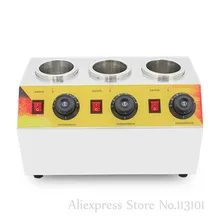 Электрический соус из нержавеющей стали, подогреватель шоколада, 3 бутылки для соуса, диспенсер для сыра, джема, мелтер, 220 В/110 В, кВт, Одобрено CE