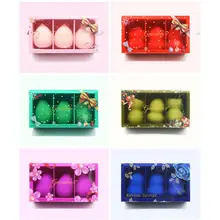 Спонж для макияжа, рождественский подарок, 3 шт., косметическая губка, сухая и влажная, двойное использование, косметическая пуховка, губка, пудра, пуховка, инструменты-u