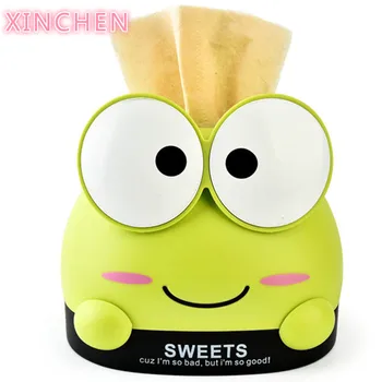 

XINCHEN Creative Cute Personality Cartoon Tissue Tube Living Room Home Napkin Storage Bucket Bedroom Dormitory Desktop Tray