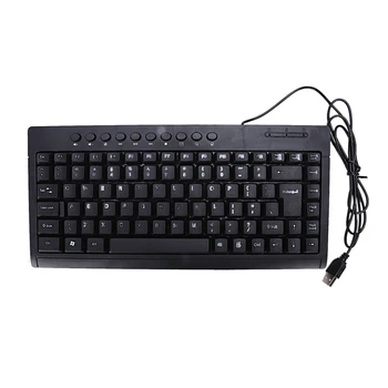 

Black Ultra-Thin Quiet Small Size 85 Keys Mini Multimedia Usb Keyboard For Laptop Pc