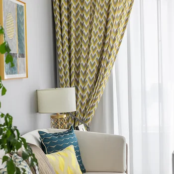 

Custom Printed Curtains Modern Minimalist Curtains Polyester Cotton Printing Nordic for Living Room Bedroom Study Curtains