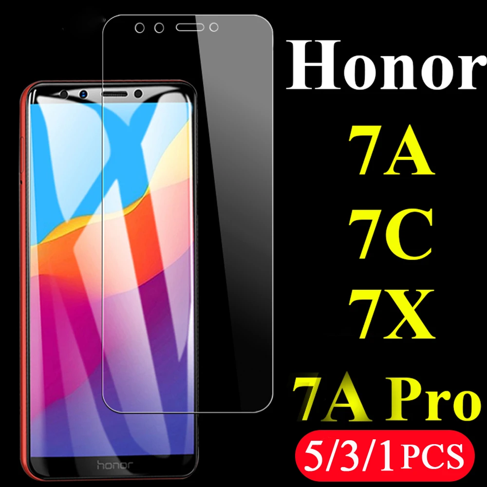 5/3/1Pcs 9D for huawei honor 7A 7C pro tempered glass protective film 7S 7X phone screen protector on the smartphone | Мобильные
