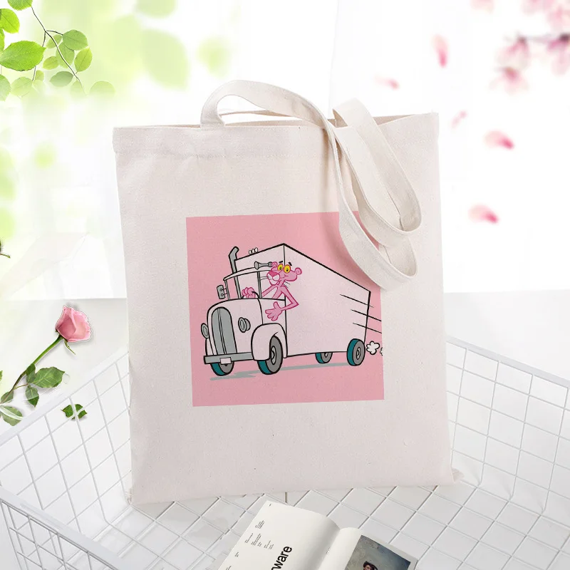 Розовая серия Сумка вместительная сумка для покупок сумка на заказ Печать LogoText DIY ежедневное использование холст экологическая многоразовая утилизация