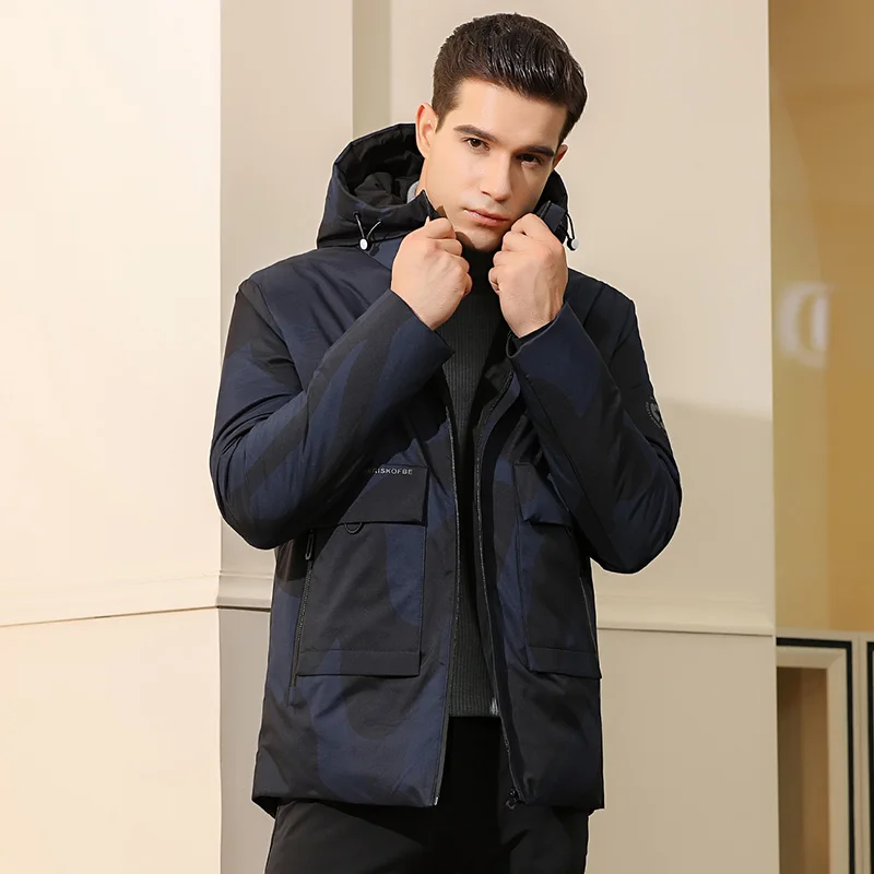 

2019 winter new men's camouflage down jacket casual hooded jacket warm coat men's fashion thick coat YGDB9666