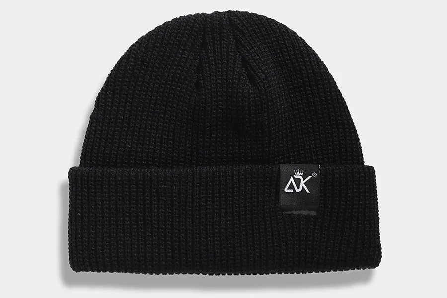 Зимняя шапка ADK Label Skullcap, мягкая, качественная, громоздкая, Ретро стиль, короткие, складные, ребристые шапки, Вязанная, дышащая, шапочка