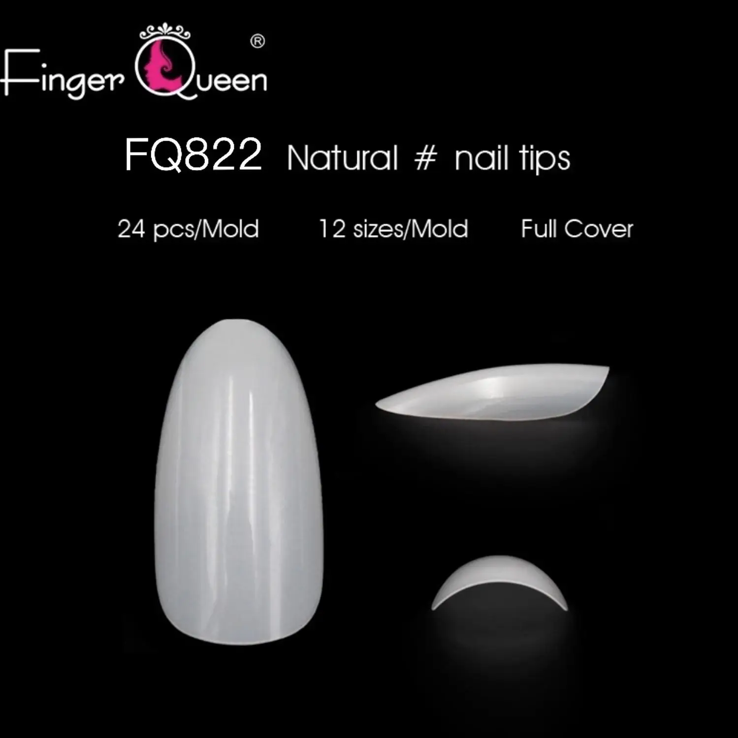 Finger queen 100 шт+ коробка половина покрытия искусственный акрил искусственные ногти накладные ногти, полностью покрывающие для ногтей - Цвет: FQ822-N