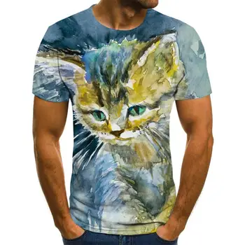 

2020 latest animal 3D printed T-shirt cool funny T-shirt men short-sleeved summer shirt fashion T-shirt size 110-6XL XL