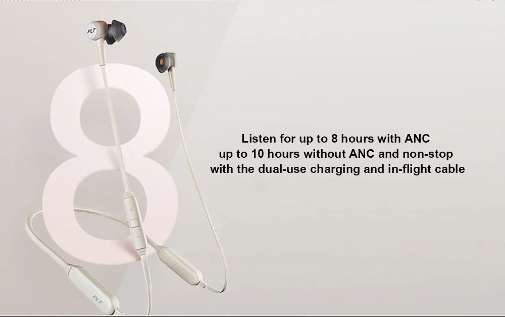 PLANTRONICS BACKBEAT GO 410, активные наушники с шумоподавлением, Bluetooth, двухрежимные ANC наушники с захватывающим звуком, наушники с шейным ремешком для huawei