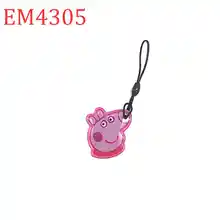 125 кГц перезаписываемый Бланк карточка клонирование; копирование RFID Keyfob тега EM4305 T5577 мультфильм брелок для ключей доступа Управление Быстрая 1