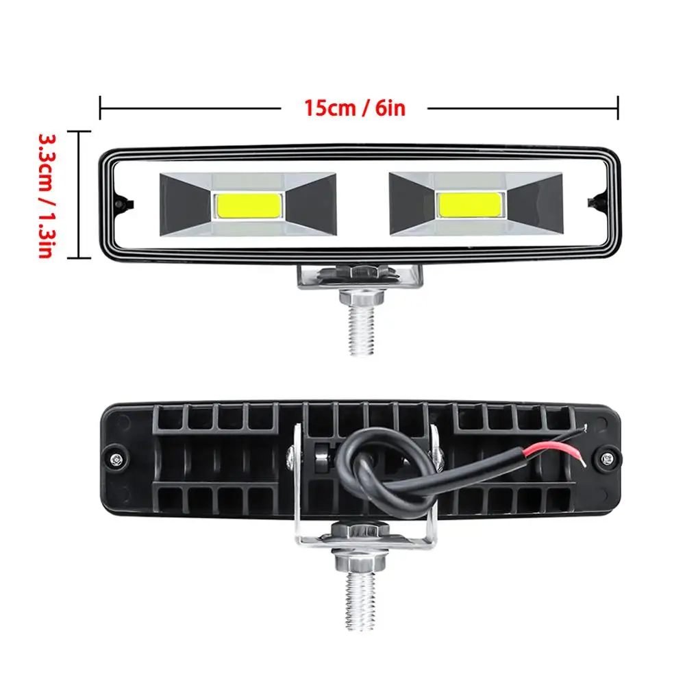 2X 18 Вт COB 16LED рабочий Светильник лампы пятно луча бар автомобиль внедорожник