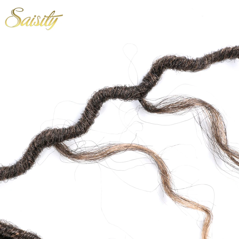 Saisity богиня река искусственные локоны в стиле Crochet косички мягкие натуральные 90 г Ombre синтетические плетеные волосы для наращивания 24 пряди/упаковка
