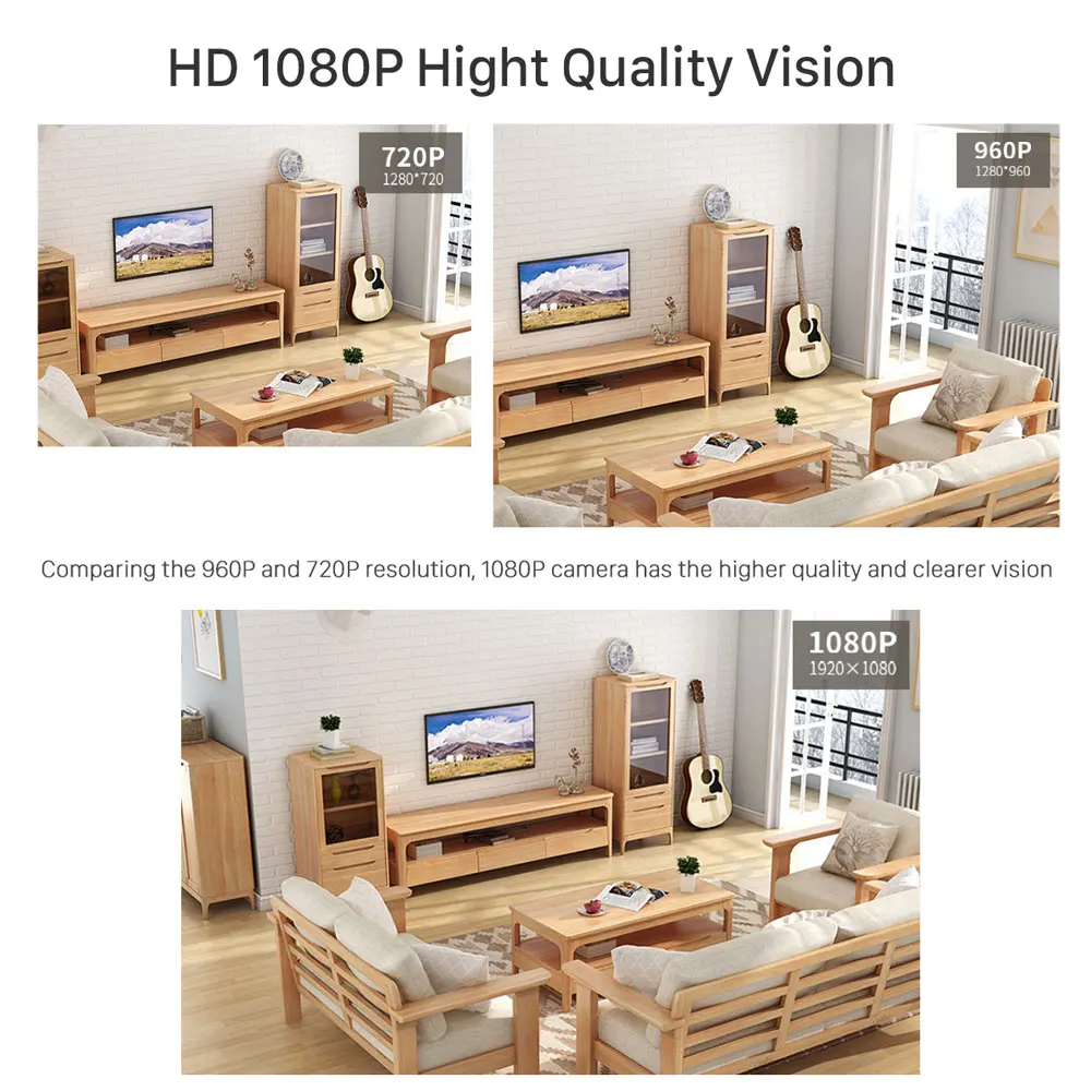 

Wireless 2MP Audio IP Camera FHD 1080P Home Security Dome WiFi Camera Vandal-proof 64G TF Card Outdoor Camera iCsee P2P